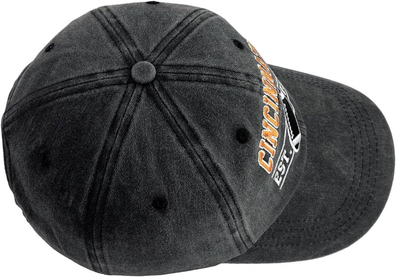 Terojnkl Embroidered City Football Hat for Men Women, Adjustable Unisex Cotton Fans Baseball Cap - Image 4